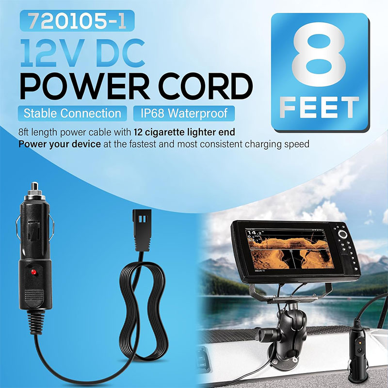 12V Power Cord 720105-1 for Fi - đánh giá và giá Fish Finder Charger