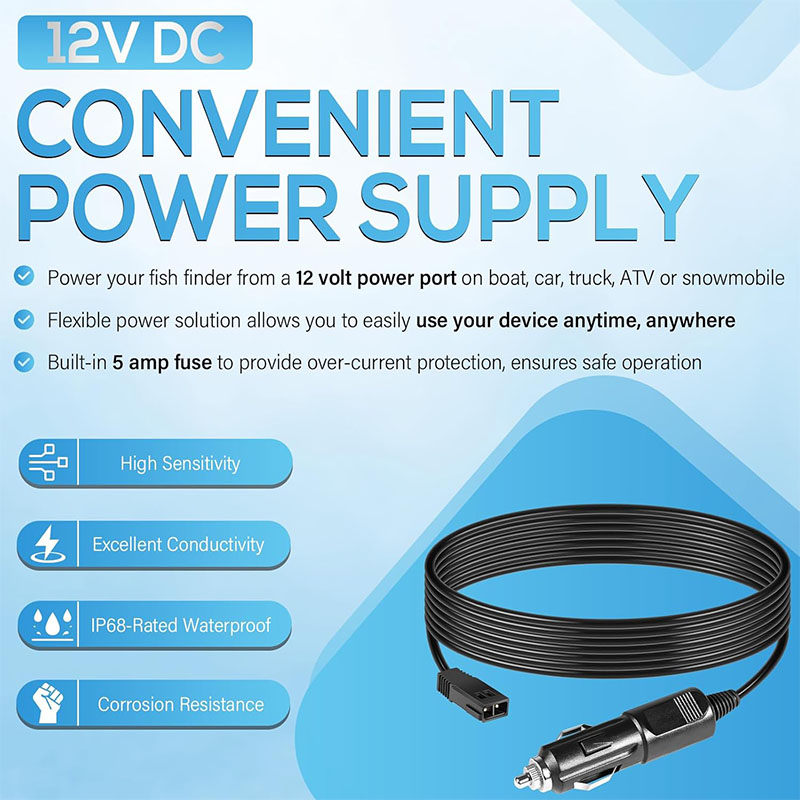 12V Power Cord 720105-1 for Fi - đánh giá và giá Fish Finder Charger