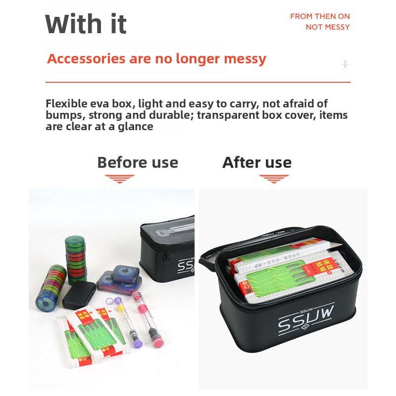 Portable EVA Fishing Tackle Bo - đánh giá và giá Fish Finder Case