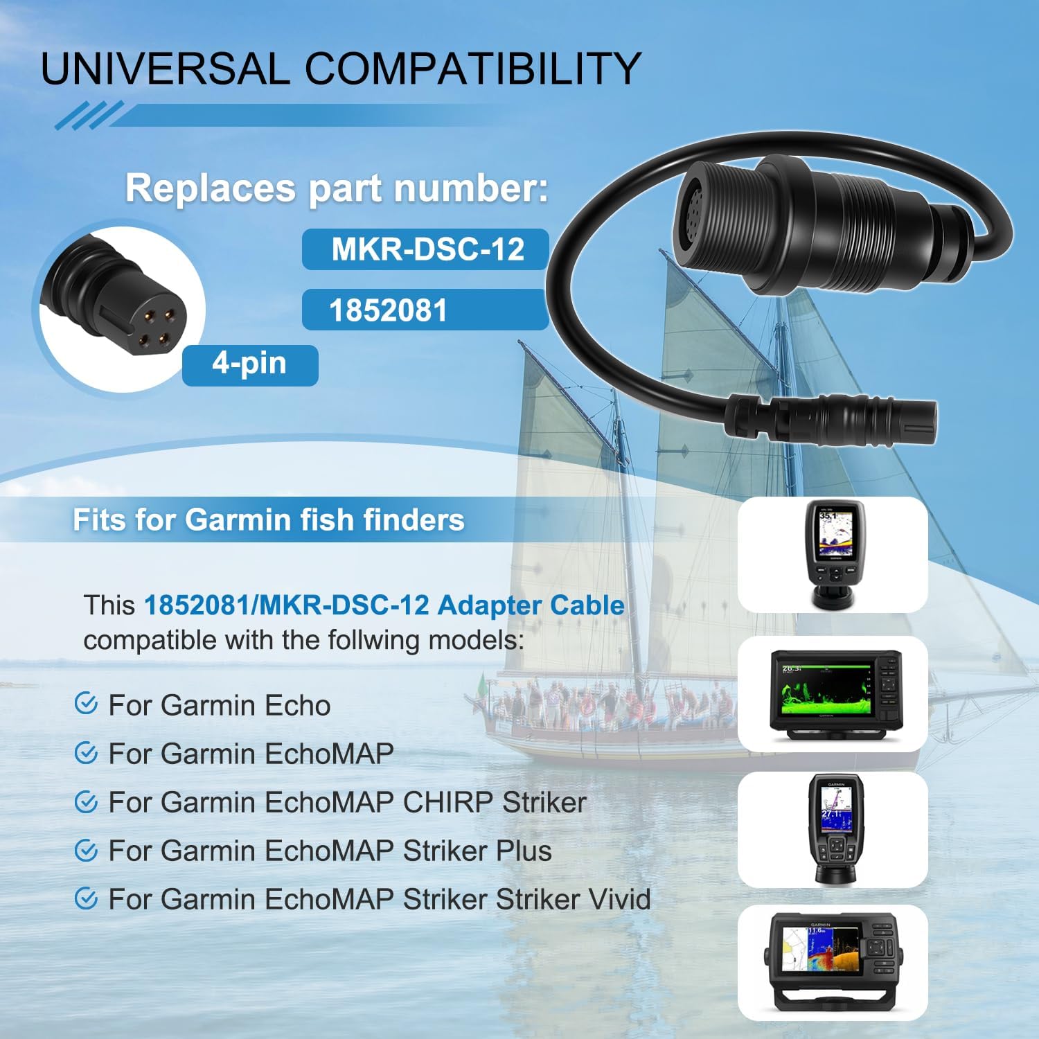 1852081 MKR-DSC-12 Adapter Cab - đánh giá và giá Fish Finder